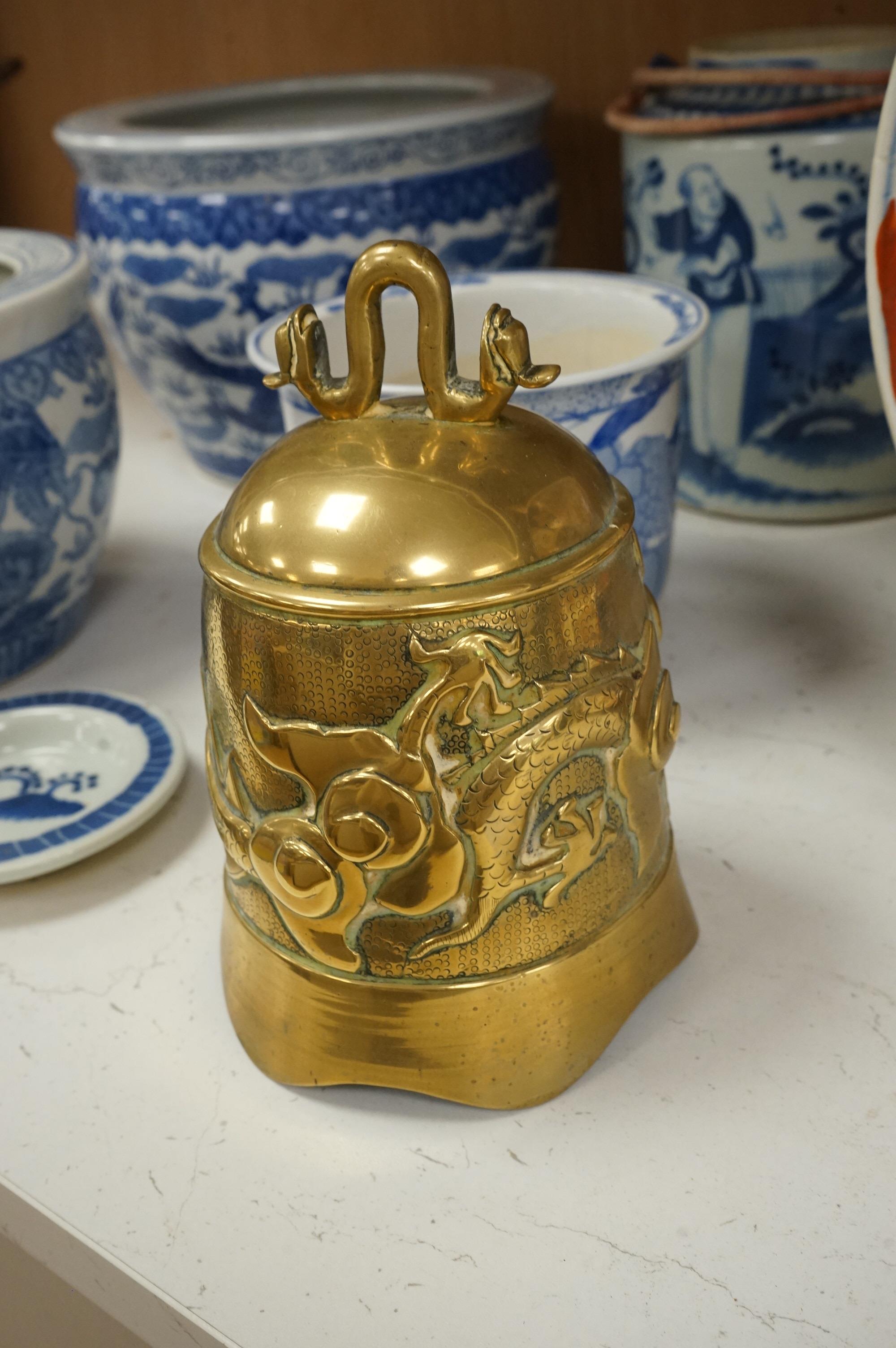 A large collection of various Chinese and Japanese ceramics and collectables to include a 19th century white glazed porcelain figure of Guanyin, largest 30.5cm